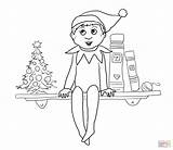 Coloring Elf Pages Adults Shelf Color Printable Getcolorings Print sketch template