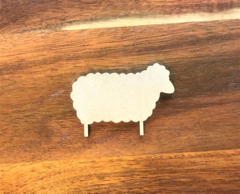 wooden sheep cutout shape wooden sheep craft art embellishment etsy