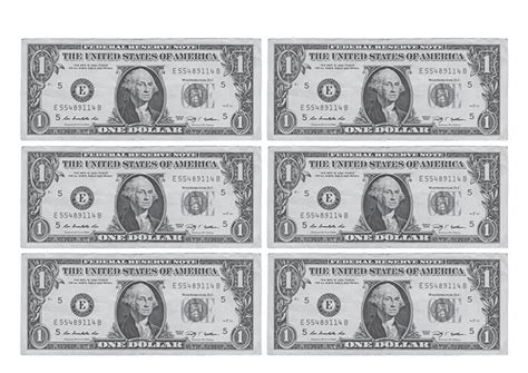 dollar banknote printable template  printable papercraft templates