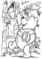 Pooh Winnie Coloring Honey Pages Printable Having Colouring Easter sketch template