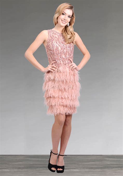 short fitted dress  feather detail  catherines  partick