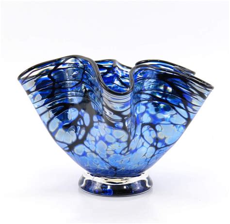 Blue Blown Glass Bowl Innovative Home Solutions