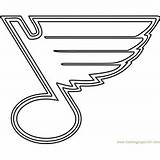 Coloring Logo Pages Jets Winnipeg Nhl Blues Louis St Kids Printable Coloringpages101 sketch template