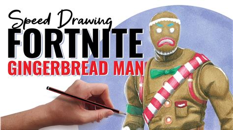 fortnite gingerbread man requested speed drawing youtube
