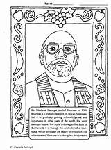 Coloring History Month Pages African American Kids Printable Sheets Malcolm Kwanzaa Activities Sheet Karenga Books Maulana Colouring Colors Color Leaders sketch template