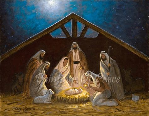 nativity painting nativity scene manger birth  jesus