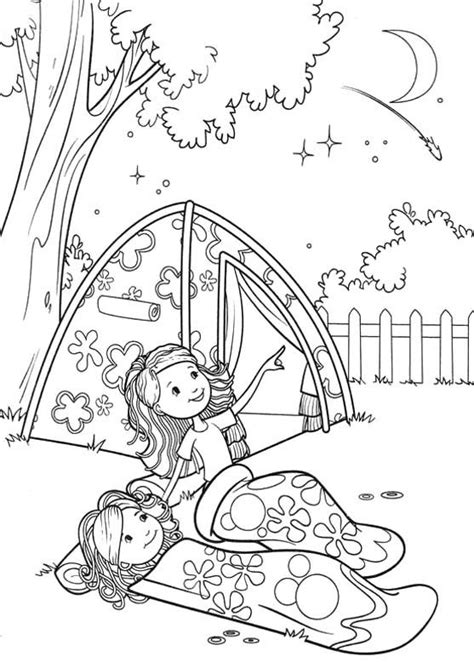 girl scout camping coloring pages groovy girls camp coloring pages