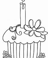 Coloring Birthday Happy Chandelier Pages Kids Cupcake Getdrawings Printable Printables sketch template