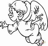 Coloring Angel Pages Boy Clipart Small Drawing Gif sketch template