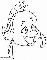 Pages Coloring Mermaid Little Flounder Ariel Színez Disneyclips Pocahontas Sheepish Színezlapok sketch template