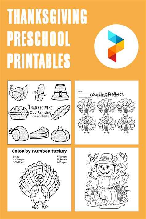 thanksgiving preschool printables     printablee
