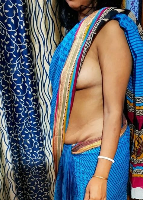 sexy indian wife milf in blue saree nude 23 pics xhamster