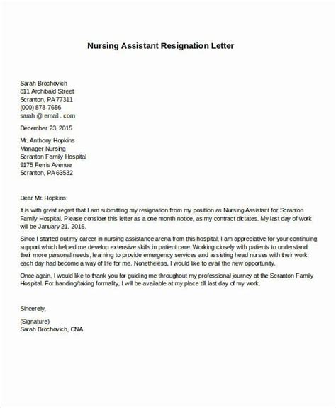 nurses resignation letter sample  letter template collection