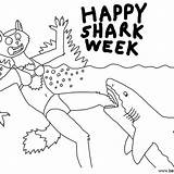 Shark Week Tagged sketch template