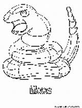 Pages Ekans Poison Pokemon Coloring Colouring Fun sketch template