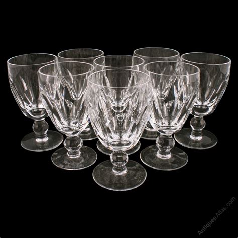 antiques atlas eight waterford crystal dessert wine glasses