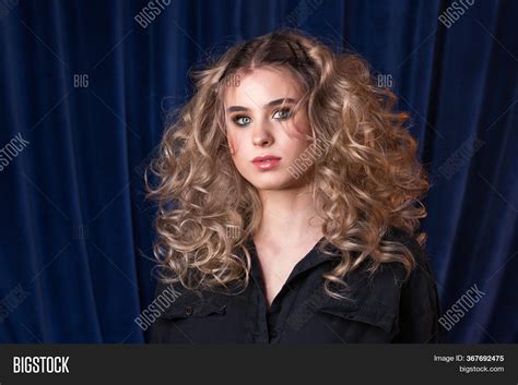 blonde girl long image and photo free trial bigstock