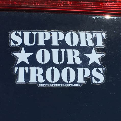 support  troops stars bumper sticker car decal support  troops