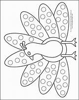 Dot Coloring Pages Do Marker Turkey Printables Printable Dots Kids Animal Sheets Templates Template Color Peacock Clipart Getdrawings Print Dotted sketch template