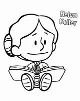 Keller Helen Coloring Chibi Pages Printable Kids Description sketch template