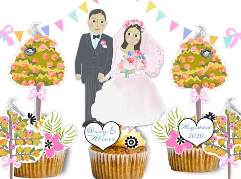 Bride And Groom Wedding Cake Topper Mr And Mrs Wedding Cake Etsy