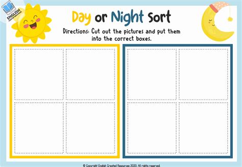 day and night vocabulary activities