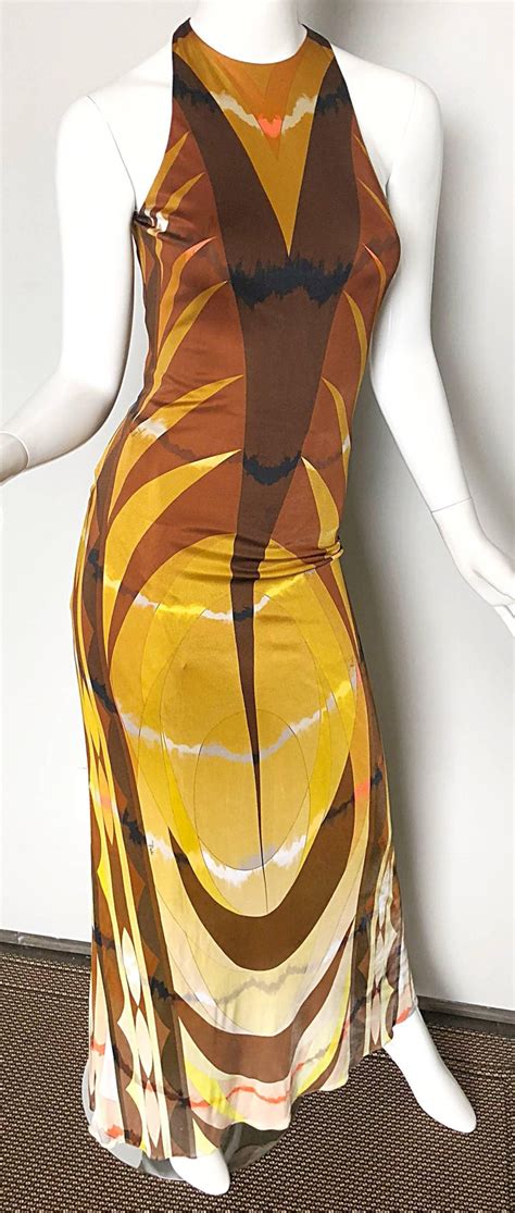 emilio pucci 1990s sexy vintage open back rayon jersey 90s gown maxi dress for sale at 1stdibs