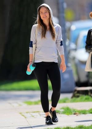 olivia wilde in tights jogging in nyc