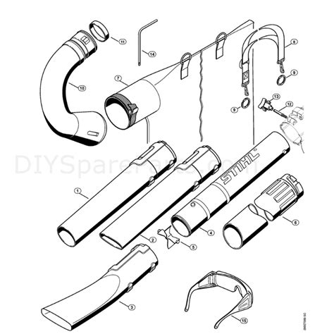stihl bg  blower bg parts diagram nozzlevacuume attachment