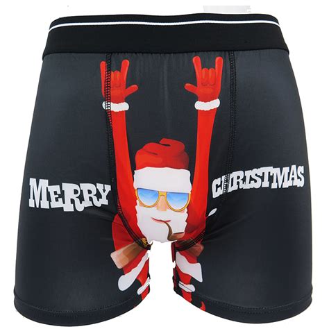 Mens Christmas Santa Claus Cartoon Sexy Boxer Underwear Buy Mens
