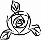 Rose Clipart Coloring Book Line Colouring Clipartbest sketch template