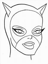 Coloring Pages Catwoman Mask sketch template