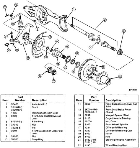 ford   front axle diagram