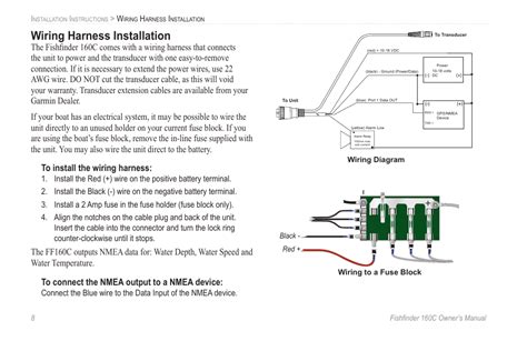 wiring harness installation garmin  user manual page