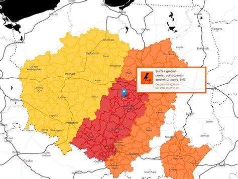 mapa burzowa polska gdzie jest burza radar burzowy  aktualne mapy burzowe  ostrzezenia
