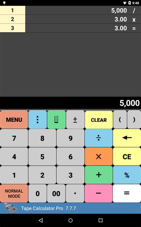 tape calculator pro android apps  google play