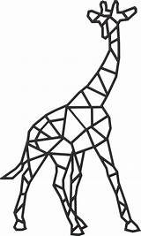 Geometrische Giraffe sketch template