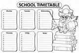 Timetable School Vector Theme Illustration Stock Clairev Lesson Preview Depositphotos sketch template