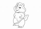 Chipmunks Alvin Theodore Esquilos Ko sketch template