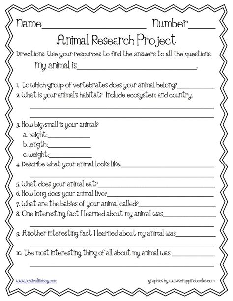 animal research template pinteres