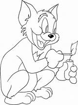 Jerry Tom Coloring Pages Printable Cartoon sketch template