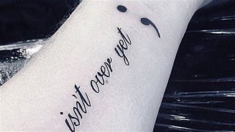 Semicolon Tattoos Offer A Sense Of Unity And Hope To Those Affected By
