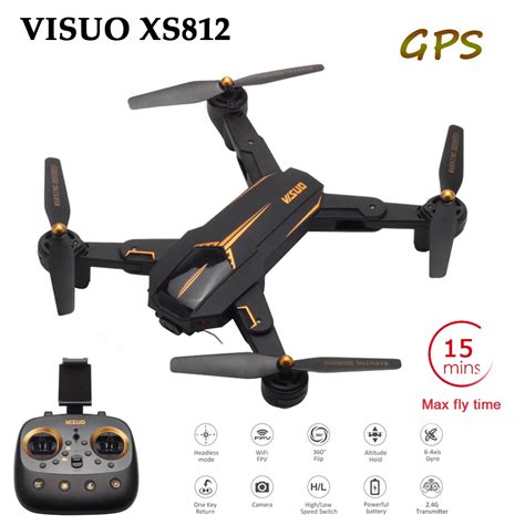 visuo xs foldable gps rc drone  mpmp camera  wifi gps positoning rc helicopter