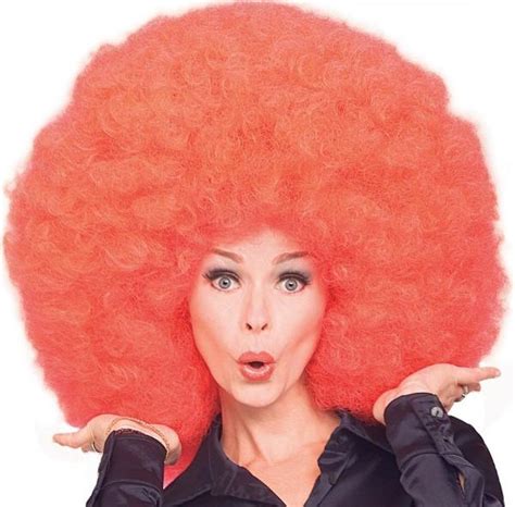 giant oversized afro wig red curly 60s 70s big redhead oversize adult