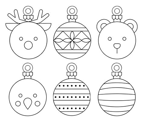 printable christmas ornament shapes printable word searches