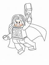 Lego Coloring Marvel Pages Printable Boys sketch template