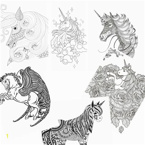 printable unicorn coloring pages  adults divyajananiorg