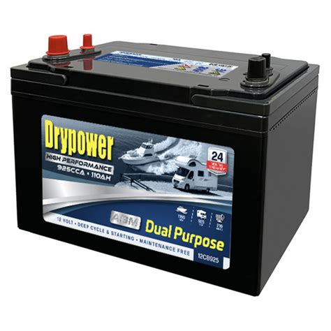 drypower dual purpose marine battery cb  signature batteries