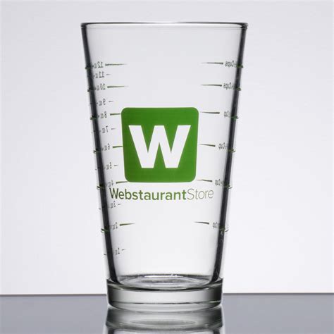 16 Oz Mixing Glass With Webstaurantstore Logo