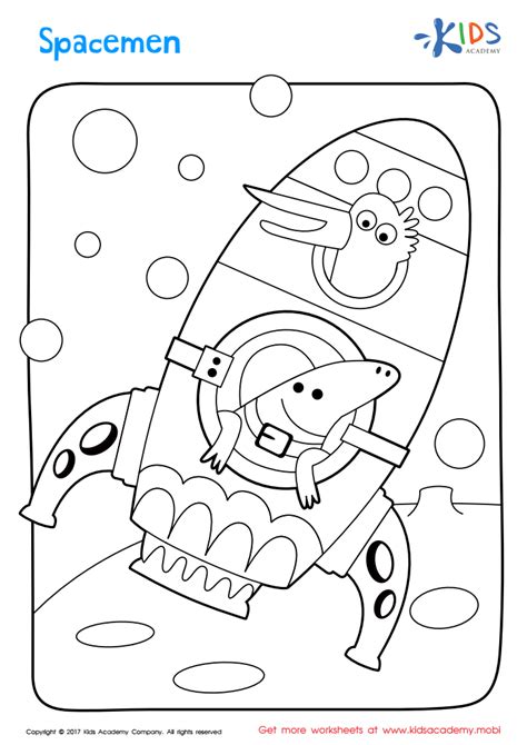 spacemen coloring page  printable worksheet  kids